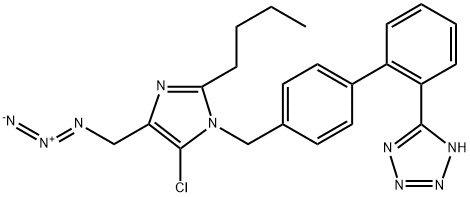 2H-Tetrazole, 5-[4'-[[4-(azidomethyl)-2-butyl-5-chloro-1H-imidazol-1-yl]methyl][1,1'-biphenyl]-2-yl]- Struktur