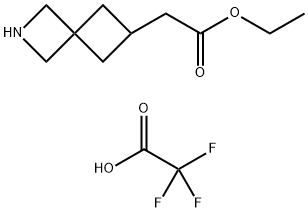 Ethyl 2-(2-azaspiro[3.3]heptan-6-yl)acetate 2,2,2-trifluoroacetate 化学構造式