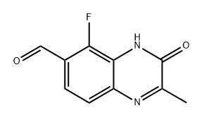 5-Fluoro-2-methyl-3-oxo-3,4-dihydroquinoxaline-6-carbaldehyde Struktur