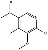 3-Pyridinemethanol, 6-chloro-5-methoxy-α,4-dimethyl- 化学構造式