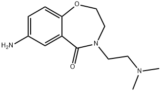 7-amino-4-(2-(dimethylamino)ethyl)-3,4-dihydrobenzo[f][1,4]oxazepin-5(2H)-one Structure