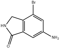 6-Amino-4-bromoisoindolin-1-one 化学構造式