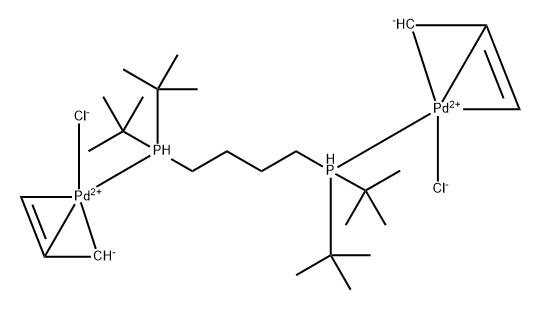 [1,4-双(二叔丁基膦基)丁烷]双[(烯丙基)氯化钯(II)], 2756973-33-6, 结构式