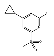 2-氯-4-环丙基-6-(甲磺酰基)吡啶 结构式