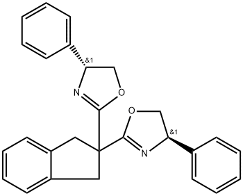 (4R,4'R)-2,2'-(1,3-二氢-2H-茚满-2-亚烷基)双[4,5-二氢-4-苯基噁唑 结构式