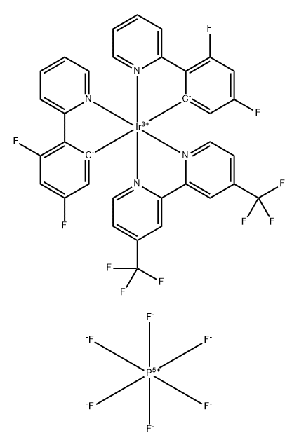 2757084-97-0 4,4'-双-三氟甲基]双[2-(2,4-二氟苯基)吡啶]铱(III)六氟磷酸盐