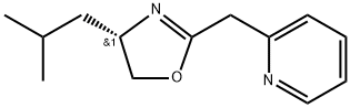 Pyridine, 2-[[(4S)-4,5-dihydro-4-(2-methylpropyl)-2-oxazolyl]methyl]- Struktur