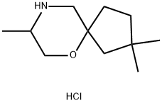 2,2,8-三甲基-6-氧杂-9-氮杂螺[4.5]癸烷盐酸盐, 2757458-40-3, 结构式