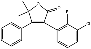 3-(3-chloro-2-fluorophenyl)-5,5-dimethyl-4-phenylfuran-2(5H)-one,2757596-57-7,结构式