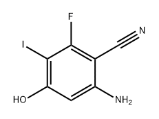 6-Amino-2-fluoro-4-hydroxy-3-iodobenzonitrile Struktur