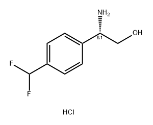 Benzeneethanol, β-amino-4-(difluoromethyl)-, hydrochloride (1:1), (βS)- 化学構造式