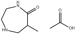 5H-1,4-Diazepin-5-one, hexahydro-6-methyl-, acetate (1:1) Structure