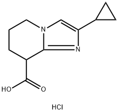 2-环丙基-5,6,7,8-四氢咪唑并[1,2-A]吡啶-8-羧酸盐酸盐,2757731-58-9,结构式