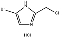 1H-Imidazole, 5-bromo-2-(chloromethyl)-, hydrochloride (1:1) 化学構造式
