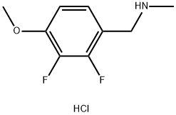 1-(2,3-difluoro-4-methoxyphenyl)-N-methylmethanamine hydrochloride 化学構造式