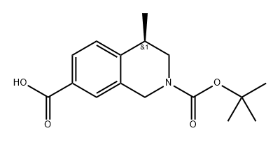 (R)-2-(tert-Butoxycarbonyl)-4-methyl-1,2,3,4-tetrahydroisoquinoline-7-carboxylic acid Struktur