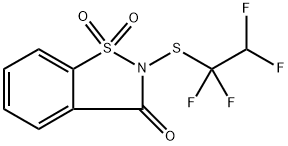 2-((1,1,2,2-Tetrafluoroethyl)thio)benzo[d]isothiazol-3(2H)-one 1,1-dioxide Struktur