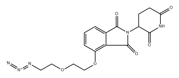 沙利度胺-O-一聚乙二醇-叠氮 结构式