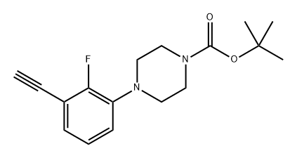 tert-butyl 4-(3-ethynyl-2-fluorophenyl)piperazin-1-carboxylate 结构式