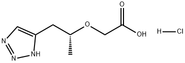 Acetic acid, 2-[(1R)-1-methyl-2-(1H-1,2,3-triazol-5-yl)ethoxy]-, hydrochloride (1:1) Struktur