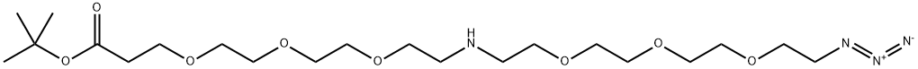 4,7,10,16,19,22-Hexaoxa-13-azatetracosanoic acid, 24-azido-, 1,1-dimethylethyl ester Struktur