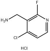 (4-chloro-2-fluoropyridin-3-yl)methanamine hydrochloride Struktur