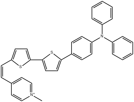 Pyridinium, 4-[(1Z)-2-[5'-[4-(diphenylamino)phenyl][2,2'-bithiophen]-5-yl]ethenyl]-1-methyl-|PYRIDINIUM, 4-[(1Z)-2-[5'-[4-(DIPHENYLAMINO)PHENYL][2,2'-BITHIOPHEN]-5-YL]ETHENYL]-1-METHYL-