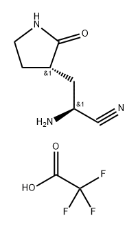 3-Pyrrolidinepropanenitrile, α-amino-2-oxo-, (αS,3S)-, 2,2,2-trifluoroacetate (1:1)|(S)-2-氨基-3-((S)-2-氧代吡咯烷-3-基)丙腈(三氟乙酸酯)