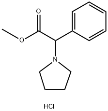 Methyl 2-phenyl-2-(pyrrolidin-1-yl)acetate (hydrochloride) Structure