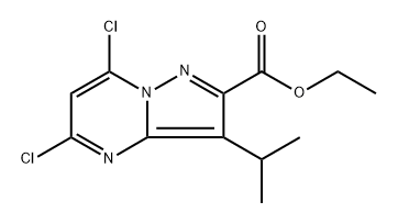 Ethyl 5,7-dichloro-3-isopropylpyrazolo[1,5-a]pyrimidine-2-carboxylate Structure