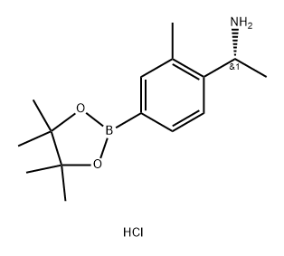 (R)-1-(2-甲基-4-(4,4,5,5-四甲基-1,3,22-二氧硼杂环戊烷-2-基)苯基)乙-1-胺盐酸盐,2761039-89-6,结构式
