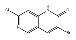 3-Bromo-7-chloro-1,6-naphthyridin-2(1H)-one Struktur