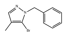 1-苄基-5-溴-4-甲基-1H-吡唑,2761090-31-5,结构式