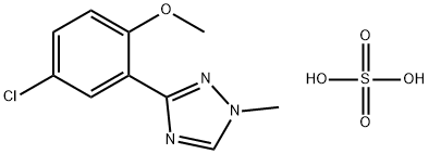 1H-1,2,4-Triazole, 3-(5-chloro-2-methoxyphenyl)-1-methyl-, sulfate (1:1),2761695-59-2,结构式