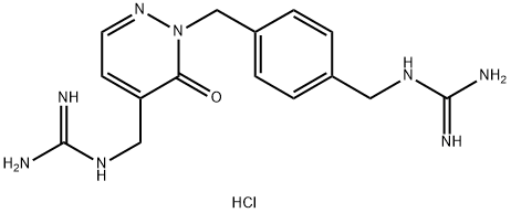 2-(4-guanidinomethyl)benzyl-4-guanidinomethylpyridazin-3(2H)-one dihydrochloride,2761734-27-2,结构式