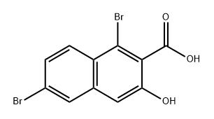 1,6-二溴-3-羟基-2-萘甲酸, 2762179-33-7, 结构式