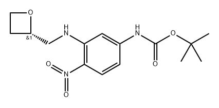 tert-butyl (S)-(4-nitro-3-((oxetan-2-ylmethyl)amino)phenyl)carbamate,2762518-53-4,结构式
