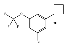 1-(3-chloro-5-(trifluoromethoxy)phenyl)cyclobutanol 结构式