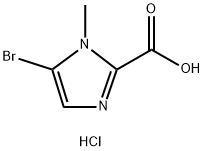 5-溴-1-甲基-1H-咪唑-2-羧酸盐酸盐,2762687-33-0,结构式