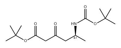 (S)-tert-Butyl 5-((tert-butoxycarbonyl)amino)-3-oxohexanoate Struktur