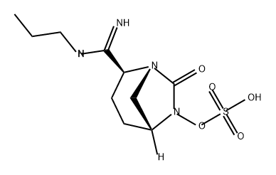 (2S,5R)-7-oxo-2-(N-propylcarbamimidoyl)-1,6-diazabicyclo[3.2.1]octan-6-yl hydrogensulfate,2763071-40-3,结构式