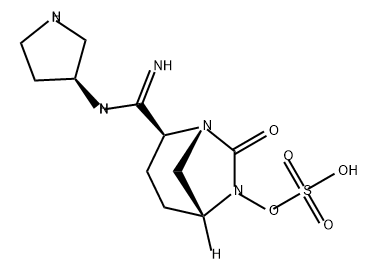 (2S,5R)-7-OXO-2-(N-((S)-PYRROLIDIN-3-YL)CARBAMIMIDOYL)-1,6-DIAZABICYCLO[3.2.1]OCTAN-6-YL HYDROGENSUL,2763072-02-0,结构式