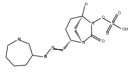 (2S,5R)-2-(N-(azepan-3-yl)carbamimidoyl)-7-oxo-1,6-diazabicyclo[3.2.1]octan-6-yl hydrogensulfate,2763072-10-0,结构式