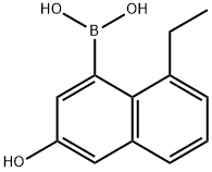(8-Ethyl-3-hydroxynaphthalen-1-yl)boronic acid 化学構造式