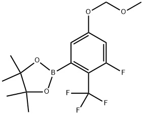 2-(3-氟代-5-(甲氧基甲氧基)-2-(三氟甲基)苯基)-4,4,5,5-四甲基-1,3,2-二氧硼烷,2763160-09-2,结构式