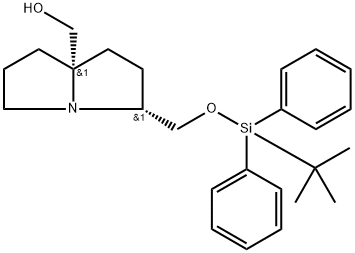 ((3R,7AS)-3-(((叔丁基二苯基甲硅烷基)氧基)甲基)四氢-1H-吡咯啉-7A(5H)-基)甲醇,2763160-16-1,结构式