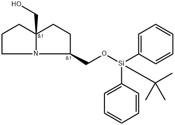 ((3S,7AR)-3-(((叔丁基二苯基甲硅烷基)氧基)甲基)四氢-1H-吡咯啉-7A(5H)-基)甲醇,2763160-17-2,结构式