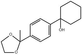 1-(4-(2-methyl-1,3-dioxolan-2-yl)phenyl)cyclohexanol 化学構造式