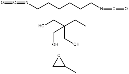 2-乙基-2-(羟甲基)-1,3-丙二醇与1,6-二异氰酸根合己烷和甲基环氧乙烷的聚合物, 27634-93-1, 结构式