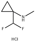 Cyclopropanamine, 1-(difluoromethyl)-N-methyl-, hydrochloride (1:1) Structure